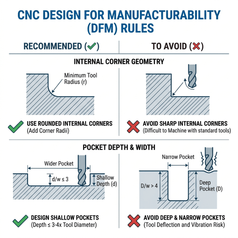 CNC DFM design rules CNC DFM design rules