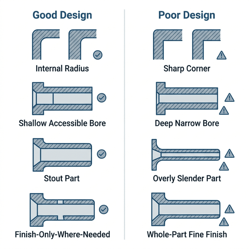 CNC Turning DFM Good Vs Poor Design CNC Turning DFM Good Vs Poor Design