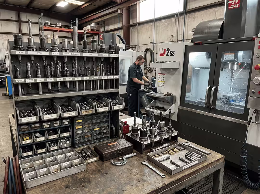 CNC machine tools in shop