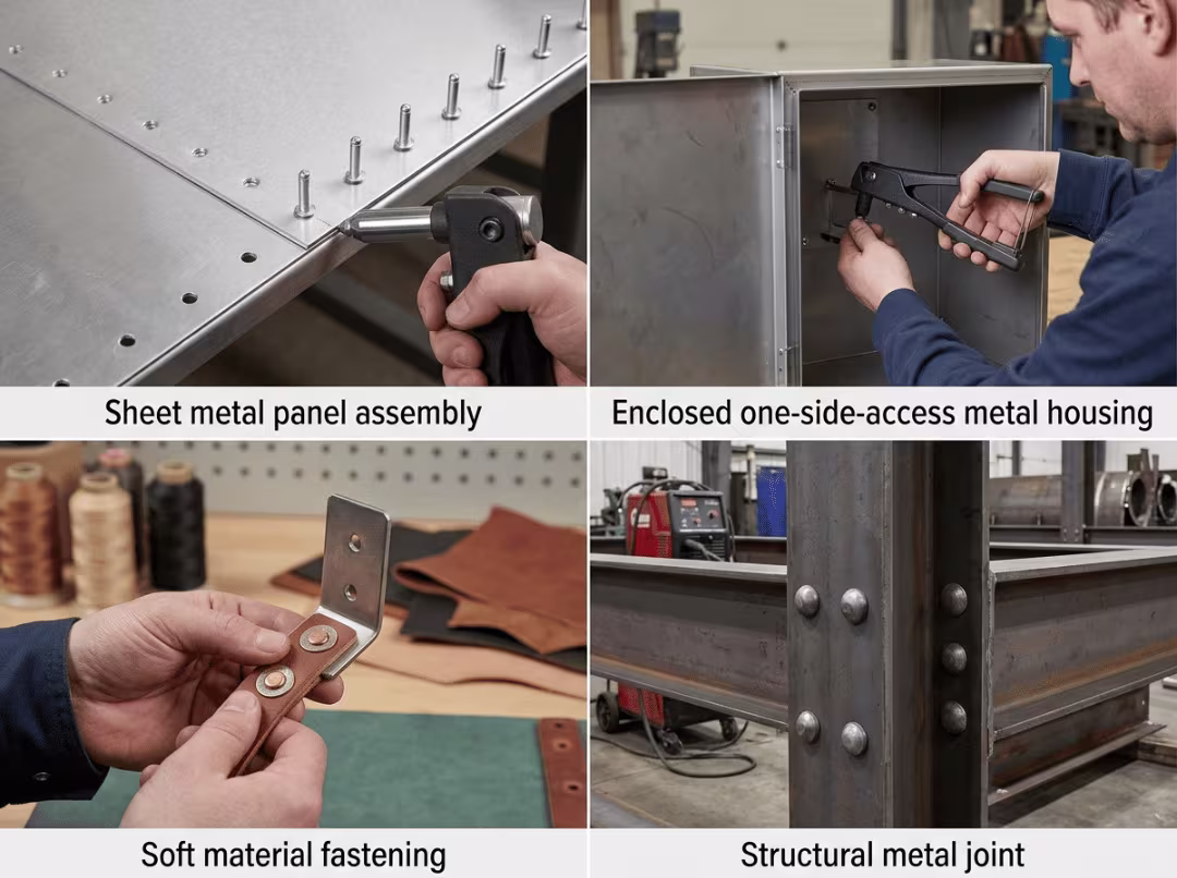 Rivet applications in different assemblies Rivet applications in different assemblies