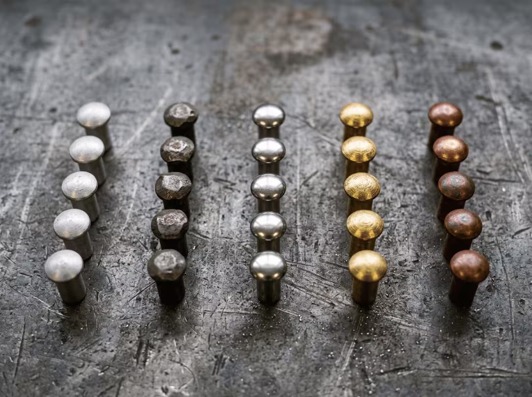 Rivets in different metal materials Rivets in different metal materials