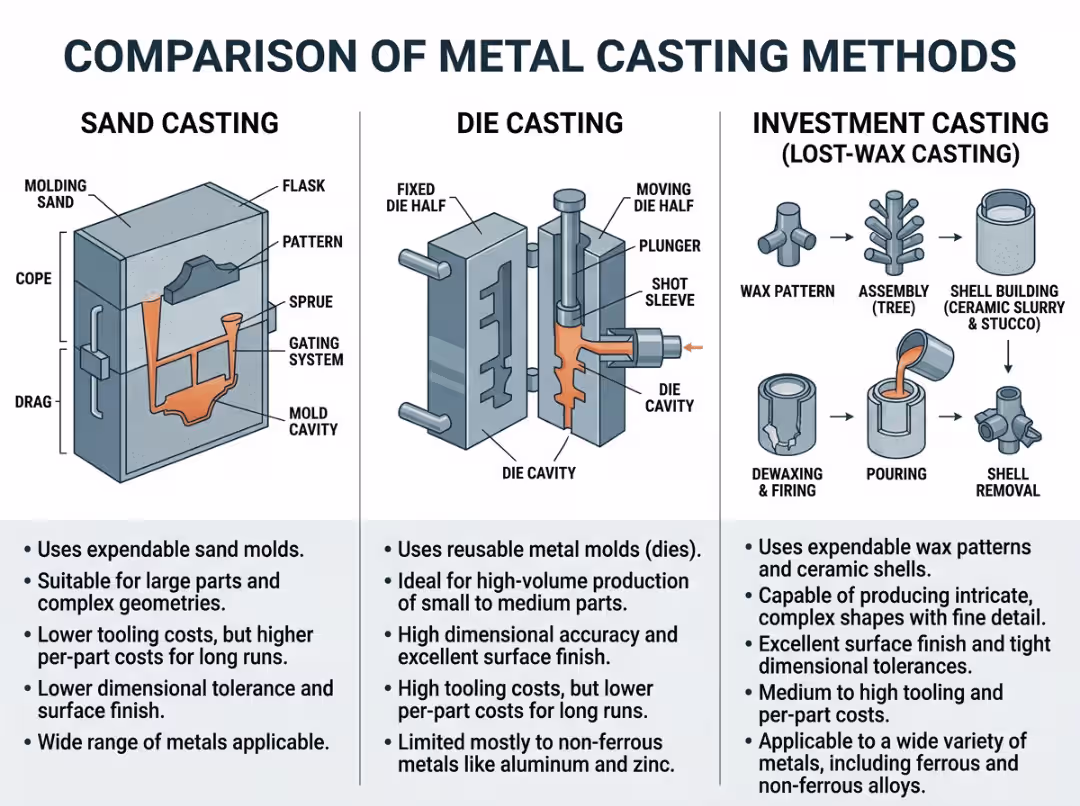 casting methods comparison casting methods comparison
