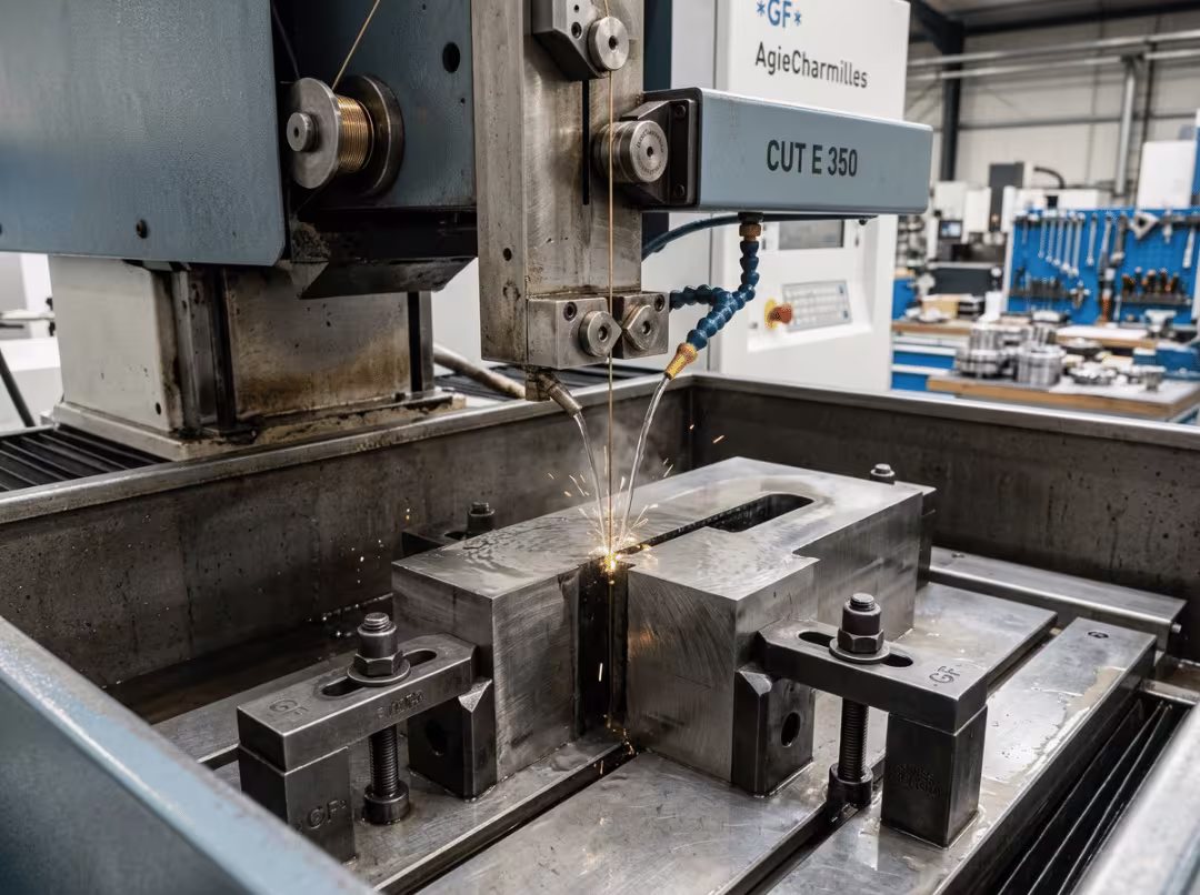 wire EDM cutting metal