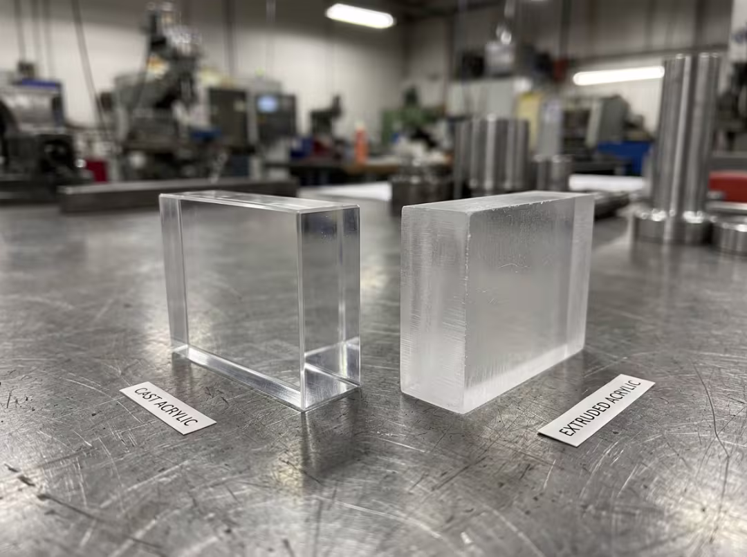 Cast and extruded acrylic comparison Cast and extruded acrylic comparison