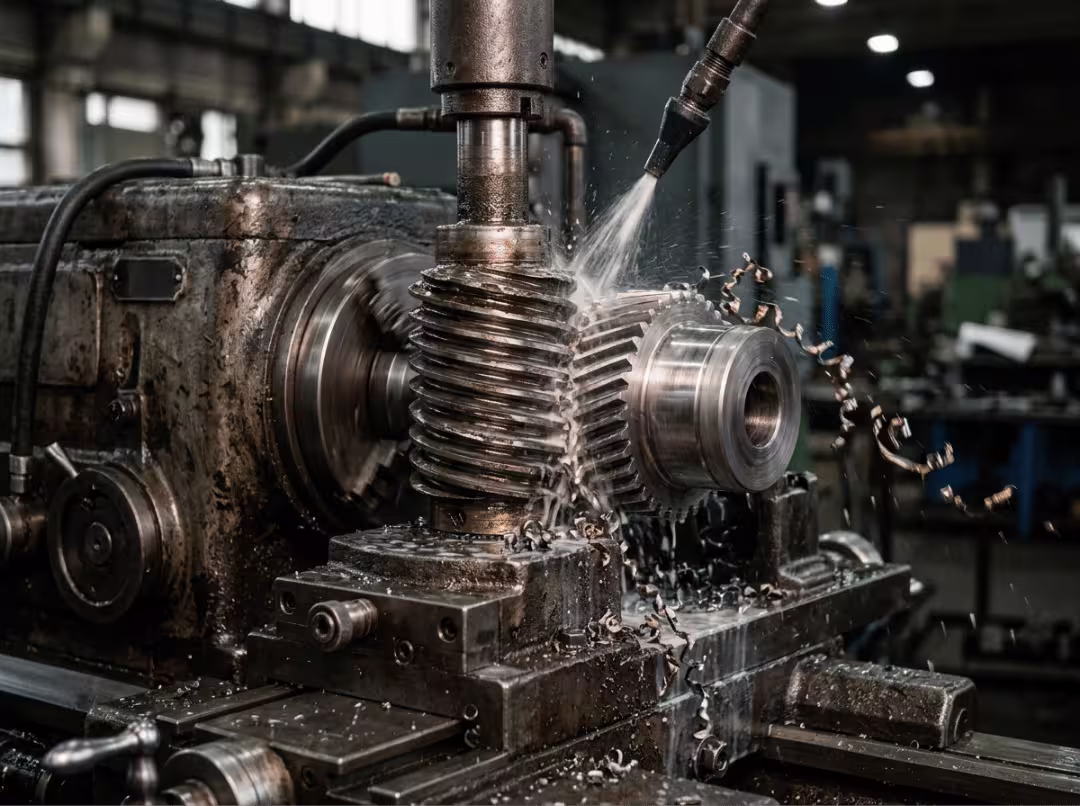 Gear hobbing machine cutting steel teeth Gear hobbing machine cutting steel teeth