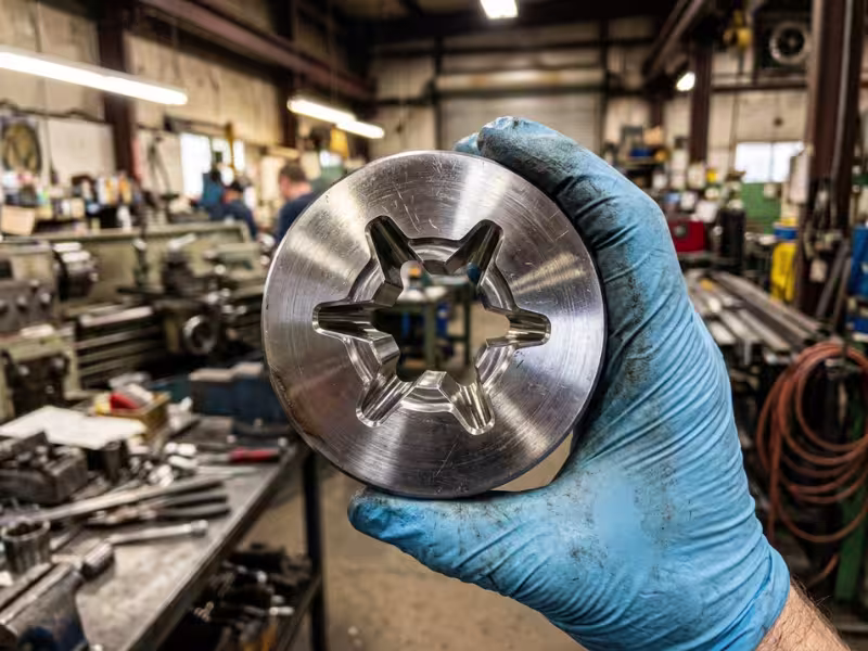 Hardened steel extrusion die with machined profile Hardened steel extrusion die with machined profile