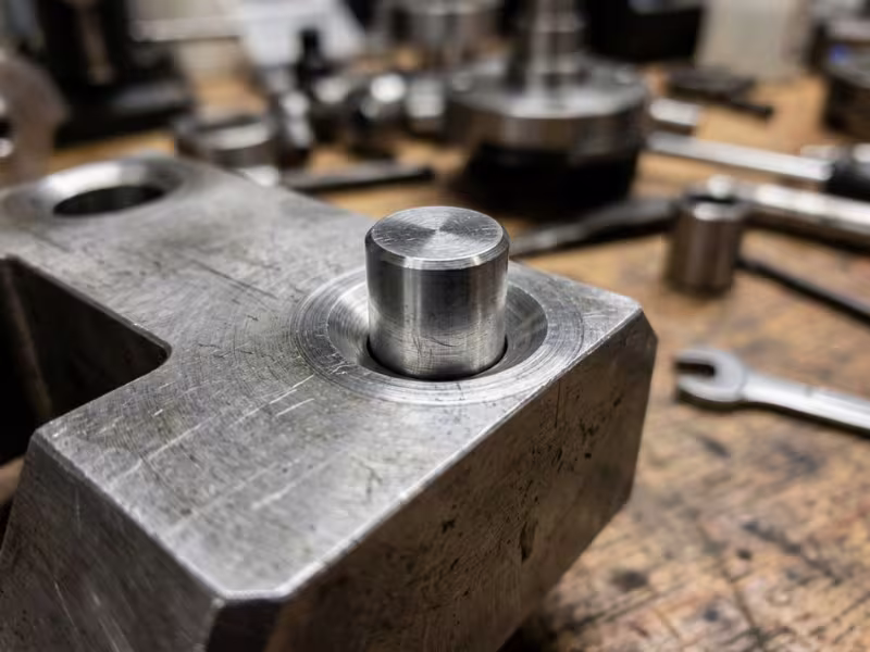 Pin fit in machined hole Pin fit in machined hole