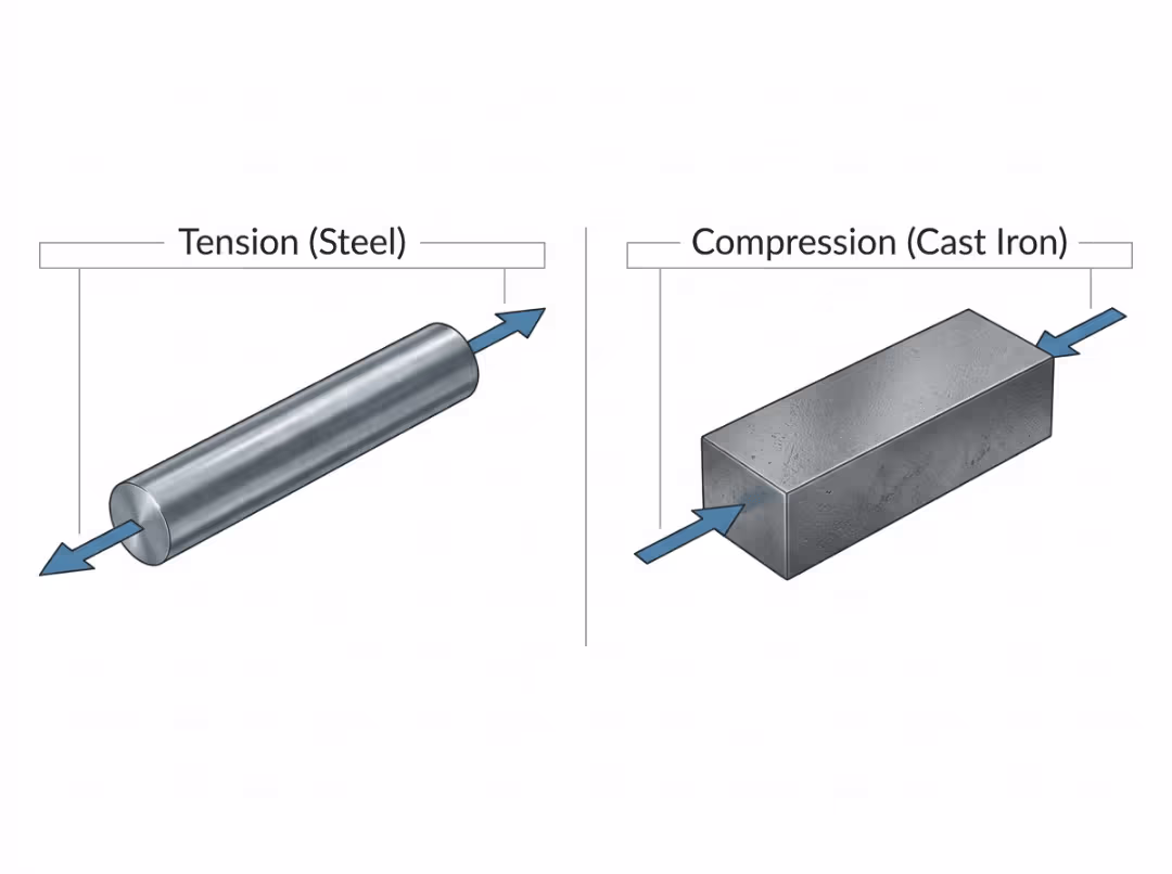 Tension versus compression load diagram Tension versus compression load diagram