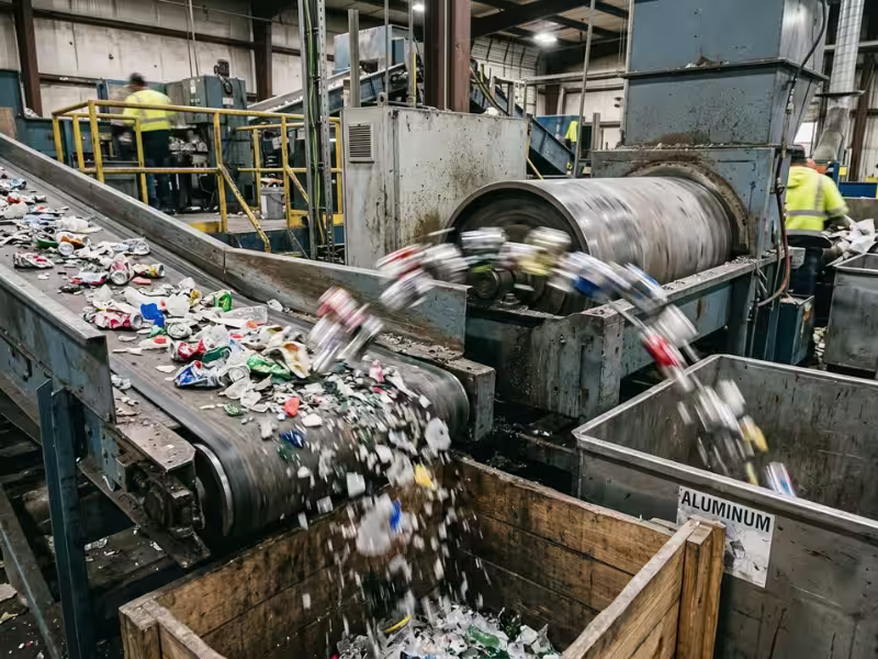 Eddy current separator sorting aluminium cans Eddy current separator sorting aluminium cans